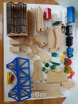 Thomas The Tank Engine Wooden Railway Train Set A Day At The Works RARE Extras