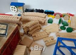Thomas The Tank Engine Wooden Railway Train Set A Day At The Works RARE Extras
