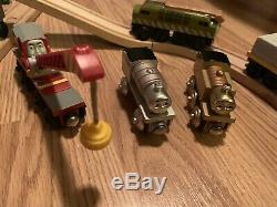 Thomas The Tank Engine Wooden Train And Track Lot 17 Trains/80+ Track Pcs