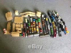 Thomas The Tank Engine train set (with wooden track and motorised trains)
