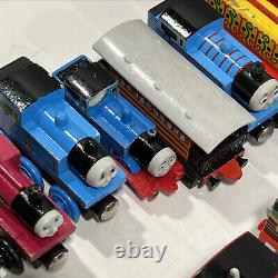Thomas The Train Locomotive Vintage Lot Of Trains Plastic Wood & Metal 80 Plus