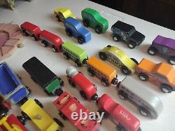 Thomas The Train & Other Wooden Trains Set with Wooden Tracks Approx. 125 Pieces