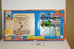 Thomas Train & Friends Tank Engine Wooden Railway Holiday Gift Pack with Box NEW