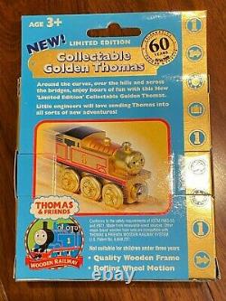 Thomas Train wooden Rare Limited Ed. Gold Thomas 60th Anniversary BNIB