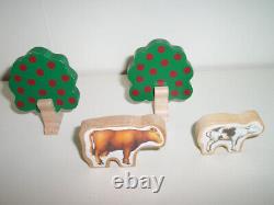 Thomas Wooden A Cow on the Line Set 99115 1994 Bluebell & Calf & Apple Trees
