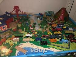 Thomas Wooden Railway Lot of 300+ Tracks, Train Engines and Buildings