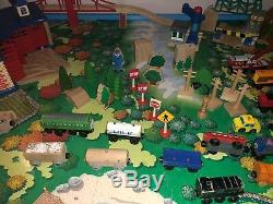 Thomas Wooden Railway Lot of 300+ Tracks, Train Engines and Buildings