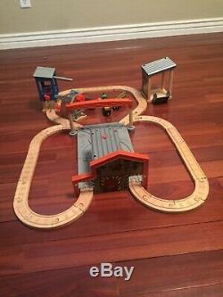 Thomas Wooden Railway Percy at the Dieselworks Set RARE 2011 Learning Curve