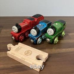 Thomas Wooden Railway Red Metallic JAMES Green PERCY Blue Celebrating 60th 3 Set