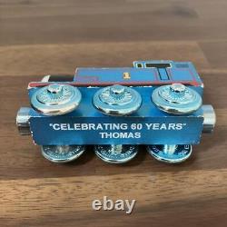 Thomas Wooden Railway Red Metallic JAMES Green PERCY Blue Celebrating 60th 3 Set