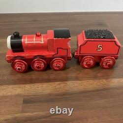 Thomas Wooden Railway Red Metallic JAMES Green PERCY Blue Celebrating 60th 3 Set