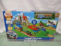 Thomas and Friends Wooden Railway NEW Race Day Relay Set Train Tracks Compete