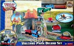 Thomas and Friends Wooden Volcano Park Deluxe Set NIB New Train Discontinued