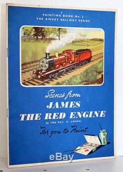 Thomas the Tank Engine James the Red Engine W Awdry 1st Painting Book Circa 1950