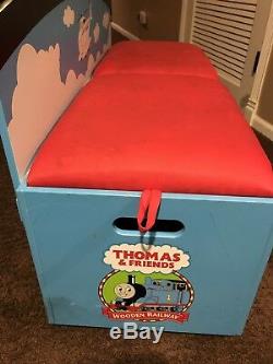 Thomas the Tank Engine Storage Bin/ Bench / Chest with Tracks and Trains
