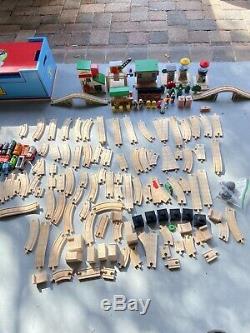Thomas the Tank Engine Wooden Train Mixed Lot and Storage Box 150+ Pieces- GUC