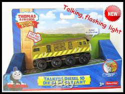 Thomas the Tank engine wooden train Talking & flashing Diesel 10 new in box