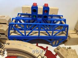 Thomas the Train Wooden Railroad Tracks Buildings Engines Huge Lot Approx 200 pc