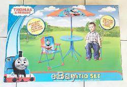 Thomas the train Tank Engine Patio Set Ages 3+ Folding Chairs Table Umbrella Fun