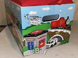 Vintage 2002 Thomas The Train Wood Toy Chest Box Storage Bench Stool