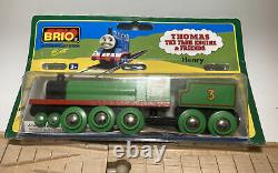 Vintage BRIO BRAND Thomas Wooden Train Set Henry Railway Engine Tender NIP