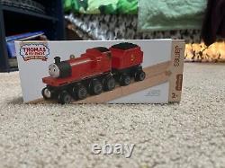 Wooden James with two different styles of troublesome trucks. Mint condition